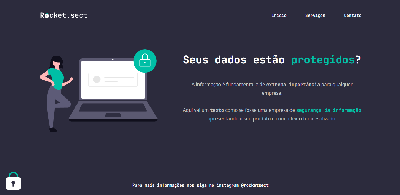 Foto de uma landing page